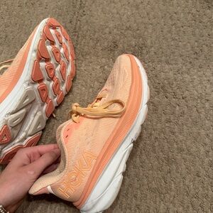 Hoka Orange Athletic Shoes